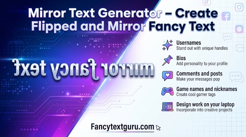 Mirror Text Generator – Create 100+ Flipped and Mirror Fancy Text Mirror Text Generator – Create 100+ Flipped and Mirror Fancy Text