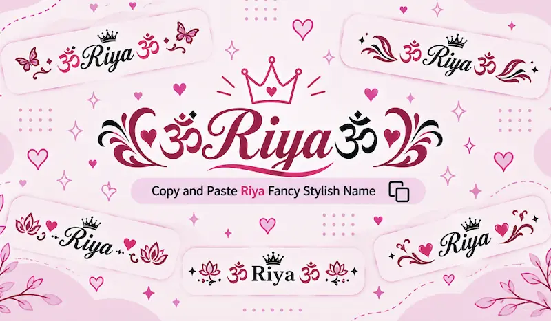 Copy and Paste 100+ Riya Fancy Stylish Name