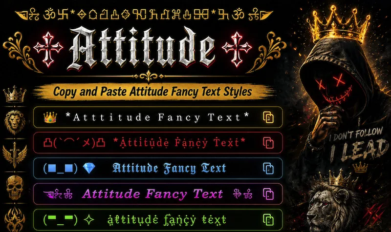 Attitude Fancy Text