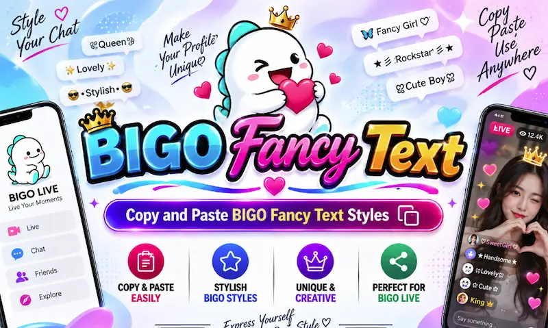 copy and paste bigo fancy text