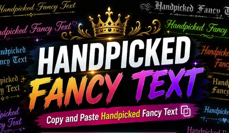 Handpicked Fancy Text
