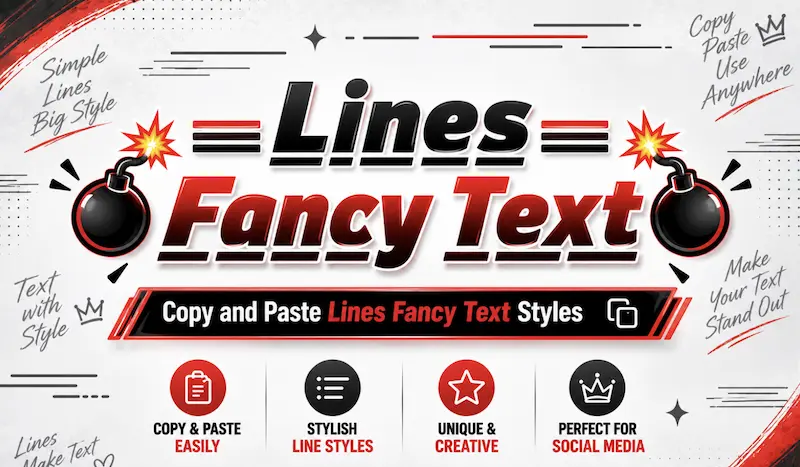 copy and paste lines fancy text